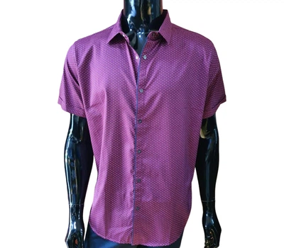 Рубашка Amato Короткий рукав Бордовий 4XL 9000228