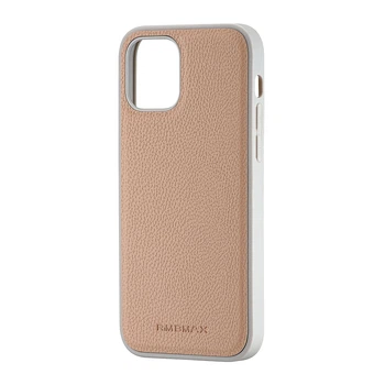 Чехол Jinduka Leather Case with MagSafe iPhone 12 Beige