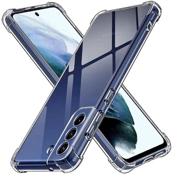 TPU чохол GETMAN Ease logo посилені кути Full Camera для Samsung Galaxy S22+ Безбарвний (прозорий)