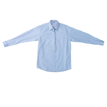 Сорочка шкільна з краваткою для хлопчика Vedonni 10-L011-C5 158 см Блакитний