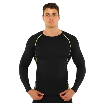Чоловічий лонгслів з довгим рукавом рашгард Jason J01 розмір 4XL (52-54) Black-Green