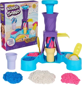 Набор кинетического песка, станция для подачи Kinetic Sand Soft Serve Station with 14oz of Play Sand