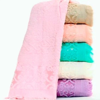 Набор махровых полотенец Gulcan. Jacquard Cotton Lux Yonca Sacakli-70х140 (6 шт)