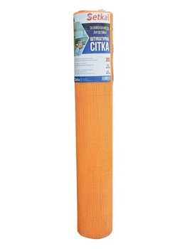 Сетка стеклотканевая фасадная Setka 145 г/м2 5x5 мм 50 м2 (оранжевая)