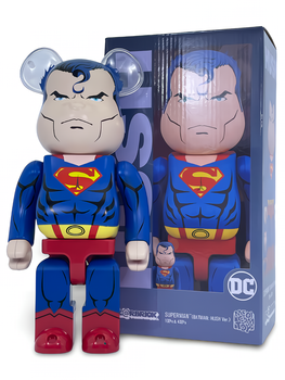 Статуетка Bearbrick x Batman Hush x Superman 400% 28 см Medicom Toy DC Comics