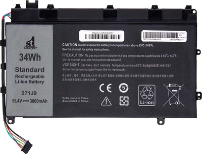 Аккумулятор 1stCharger для ноутбуков Dell (271J9) 11.4V 3000mAh Black (BN1st4017)