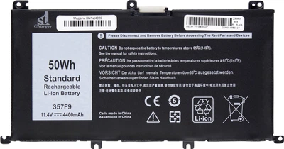 Аккумулятор 1stCharger для ноутбуков Dell Inspiron 15 (357F9) 11.4V 4400mAh Black (BN1st4020)