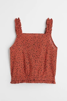 Топ укороченный терракотовый пятнистый H&M 158-164см (400097320)