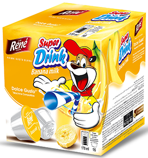Молочний напій у капсулах Dolce Gusto Cafe Rene Super Drink Banana Milk 16 порцій