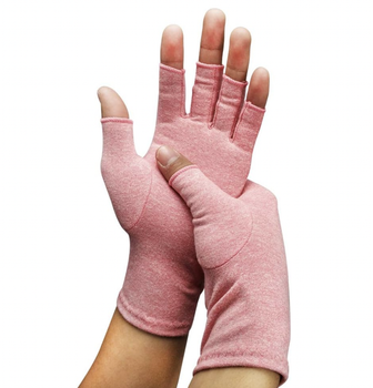 Компресійні рукавички при артриті Рожеві M