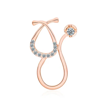 Значок (пин) BROCHE брошь бижутерия Медицина Стетоскоп медный BRGV114293