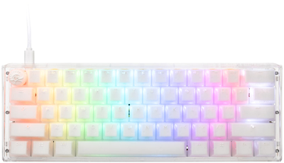 Клавіатура дротова Ducky One 3 Aura Mini Gaming Gateron Baby Kangaroo White (4711281575250)