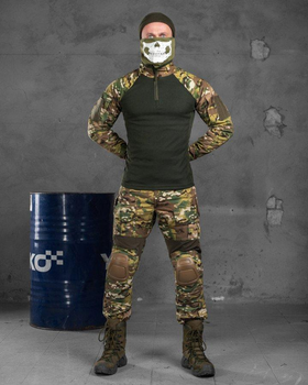 Тактичний костюм з наколінниками штани+убакс S мультикам (83820)