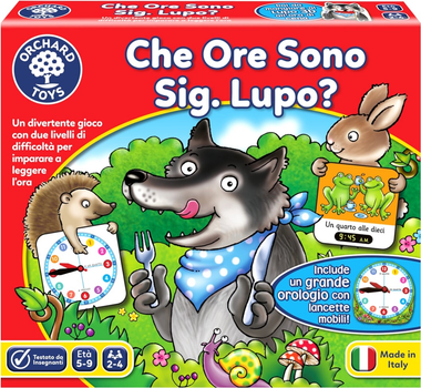 Настільна гра Orchard Toys What's The Time Mr. Wolf Італійська версія (8054144610498)