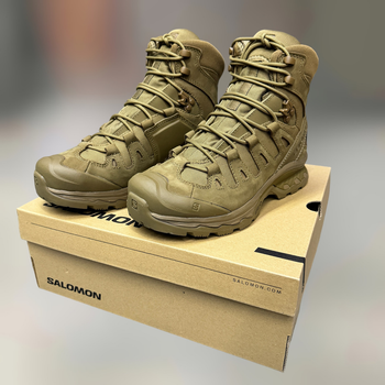 Берцы тактические Salomon QUEST 4D Forces 2, р. 6.5, цвет Койот, GoreTex, берцы армейские тактические