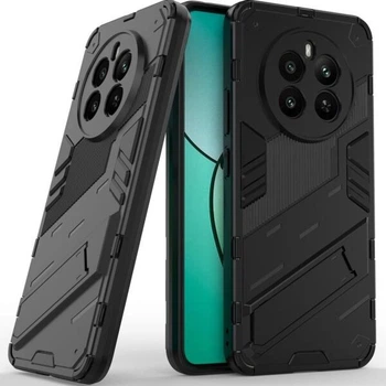 Защитный чехол с подставкой Deexe Bibercas для Realme 12 / 12 Plus - Black