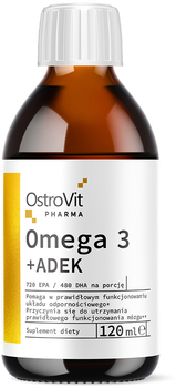 Suplement diety OstroVit Pharma Omega 3 + ADEK Vege 120 ml (5903933907505)