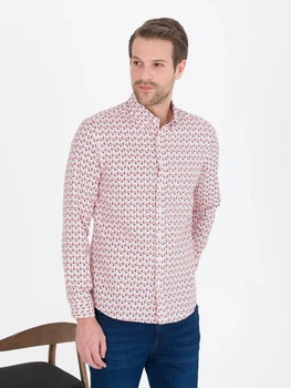 Сорочка бавовняна чоловіча Pierre Cardin G021SZ004-000-1589414(гранатова) XL Гранатова (8682734602235)