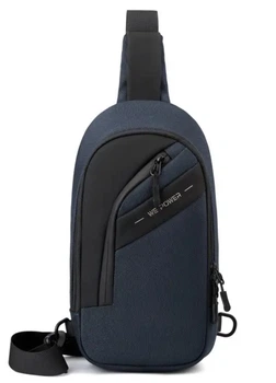 Стильна чоловіча багатофункціональна сумка Navy Blue City Modern No Brand 1356-01 Синій
