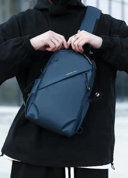 Універсальна чоловіча багатофункціональна сумка Navy Blue City Comfort No Brand 1357-01 Синій