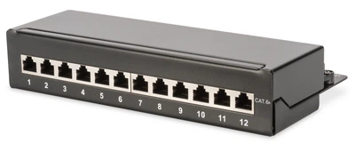 Digitus Патч-панель Desktop, 12 портів, 6A STP в зборі, RAL 9005