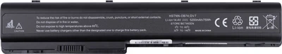 Аккумулятор 1stCharger для ноутбуков HP DV7 (HSTNN-DB75) 14.4V 5200mAh Black (BN1st6040)