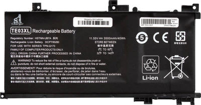 Аккумулятор 1stCharger для ноутбуков HP Omen 15 (HSTNN-UB7A (TE03XL) 11.55V 3500mAh Black (BN1st6044)