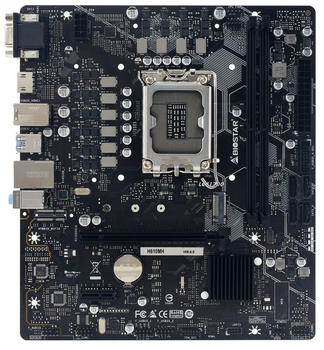 Biostar Материнська плата H610MH INTEL H610, Socket 1700, uATX, GbE LAN, 7-CH