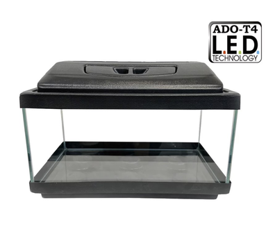 Акваріум ZooCool 3 in 1 Black Line/White прямокутний T4-LED 500-300-400 (60л) 4мм