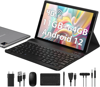 Планшет 10.1" YOTOPT U10 4+7/64Gb 4G 2-SIM 8 ядер Android 12 8000 mAh Серый Б/В