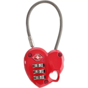 Брелок Munkees 3606 TSA Combi Lock Heart Red (1012-3606-RD)