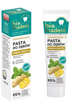 Зубная паста натуральная Bio Madent освежающая с имбирем и мятой 100 мл