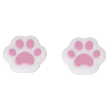 Силиконовые накладки на стики Paws (White/Pink) для Nintendo Switch / Switch OLED / Switch LITE (2шт.) [437156105]