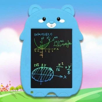 Детский цветной LCD планшет 9" экран со стилусом для рисования, Голубой