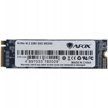 Твердотельный накопитель AFox ME300 SSD 256GB M.2 2280 PCIe NVMe Gen 3x4 3D TLC NAND (ME300-256GN)