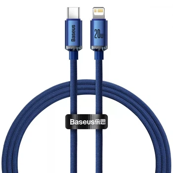 Кабель Baseus Type-C - Lightning 1,2м PD 20W Crystal Shine Blue (CAJY000203)