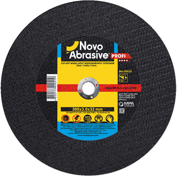 Круг отрезной по металлу NOVOABRASIVE Profi 300 x 3.0 x 32