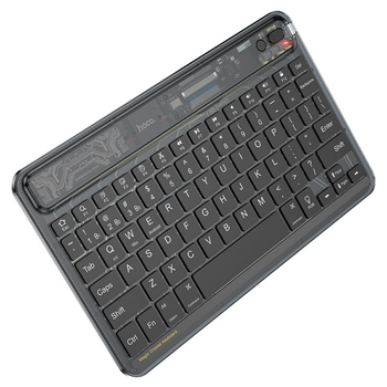 Клавіатура HOCO S55 Transparent Discovery edition wireless BT keyboard Dark Night Black (6931474778857)
