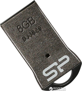 Флеш-накопичувач SiliconPower USB 2.0 Touch T01 8Gb Black metal (SP008GBUF2T01V1K)