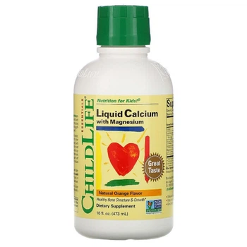 Мінерали ChildLife Рідкий Кальцій і Магній для Дітей Calcium with Magnesium зі Смаком Апельсина 474 мл
