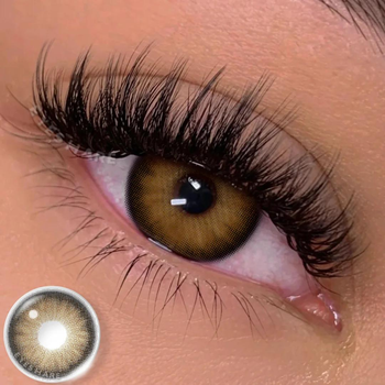Лінзи кольорові Eyeshare без коричневих діоптрій Wusu Chocolate + контейнер для зберігання