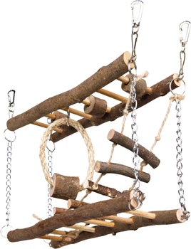 Підвісний міст Trixie з ланцюгом дерево для гризунів 27 х 17 х 7 см (4011905616506)