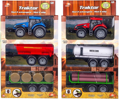 Набір іграшек Bull Трактор з причепом (5701719418548)