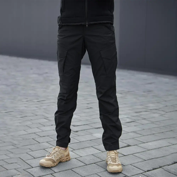 Жіночі штани з манжетами Military ріп-стоп чорні розмір XL