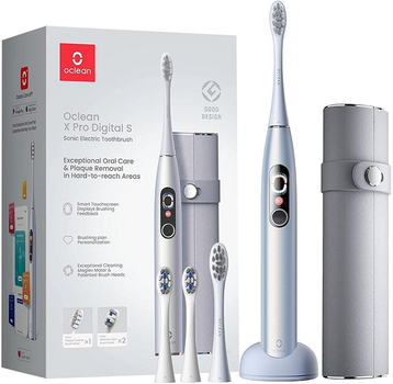 Szczoteczka elektryczna Oclean X Pro Digital Set Electric Toothbrush Glamour Silver (96970810552584)