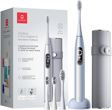 Електрична зубна щітка Oclean X Pro Digital Set Electric Toothbrush Glamour Silver (96970810552584)