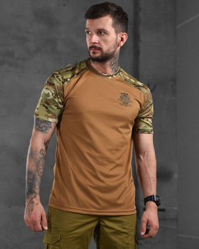 Тактична чоловіча футболка з принтом 2XL койот+мультикам (87631)