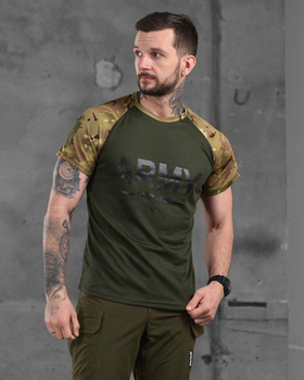 Армейская мужская футболка ARMY S олива+мультикам (87168)