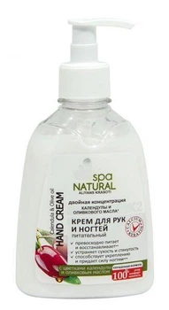 Крем с дозатором для рук и ногтей с цветами календулы Natural Spa 250 мл