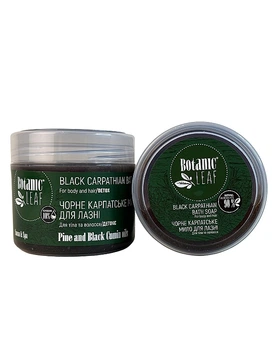 Мыло карпатское, черное для бани - Botanic Leaf Pine and Black Cumin Oil 300ml (1166980-1555291-2)